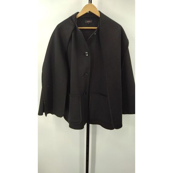 Quince Accessories - Quince Women Double-Faced Merino Wool Scarf Coat Black L